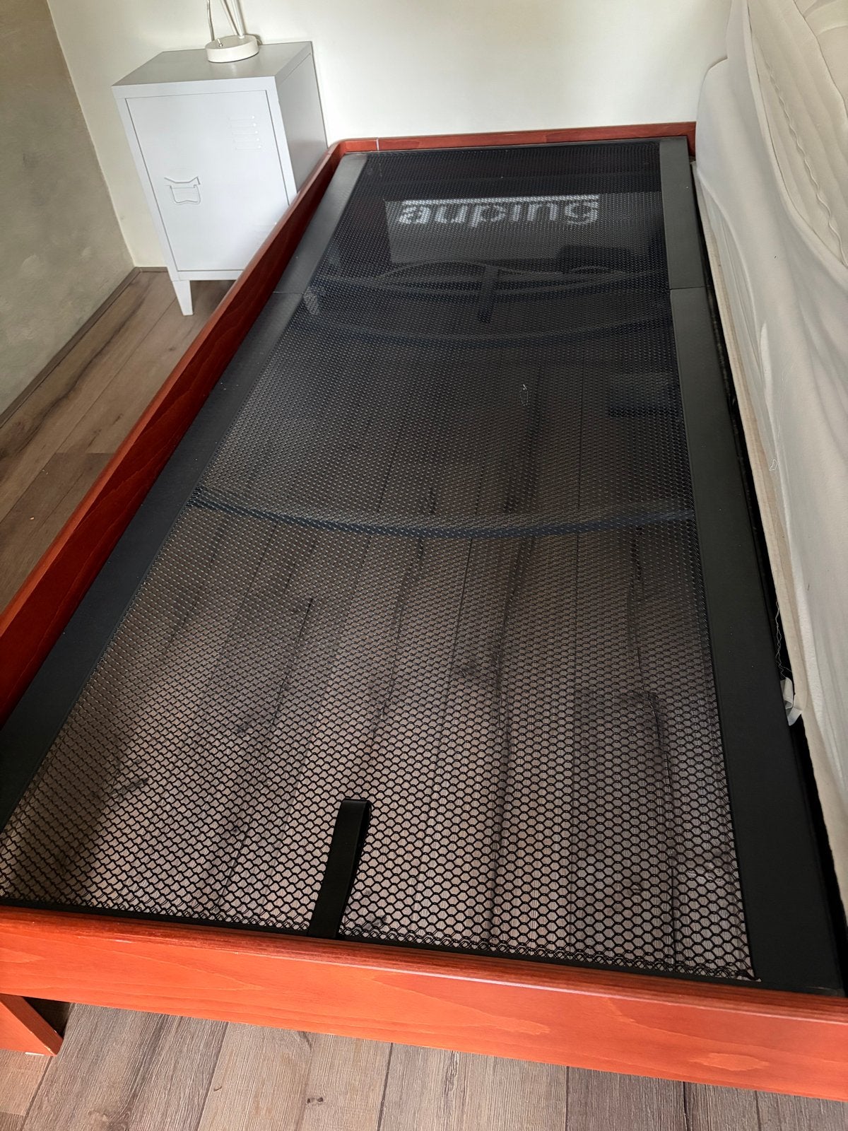 Auping Auronde bed 180x210 kersenkleur, elektrisch verstelba, Ophalen, Overige kleuren, 210 cm, Tweepersoons
