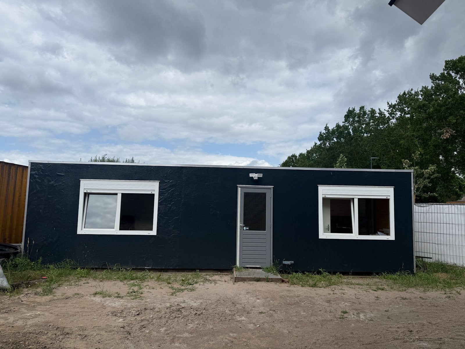 Bouwkeet 10x3, Doe-het-zelf en Verbouw, Bouwketen en Schaftketen, Gebruikt, Ophalen