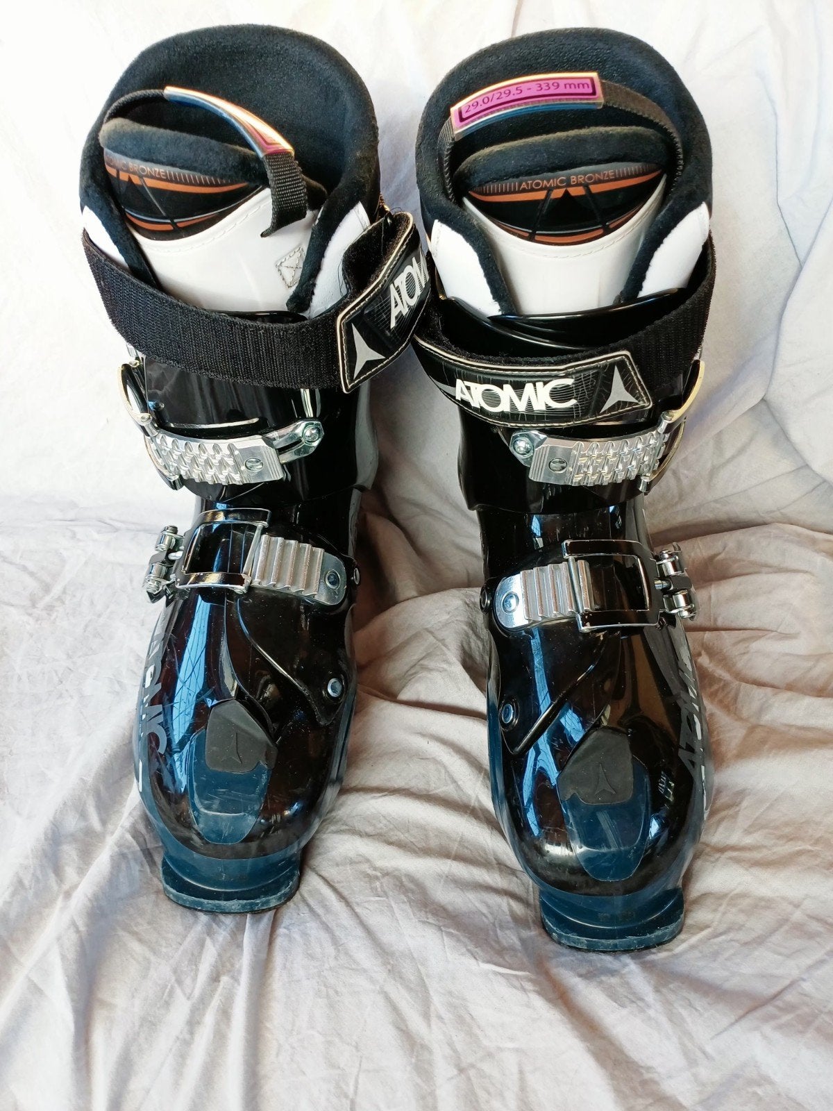 Ski schoenen Atomic maat 45/46 mét tas., 160 tot 180 cm, Gebruikt, Schoenen, Ophalen of Verzenden