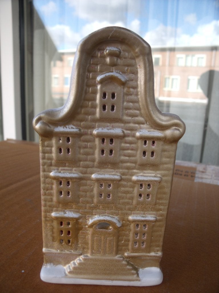 postcodeloterij huisje nr. 1 GOUD KLEURIG met lichtje i.p.s., Verzamelen, Albert Heijn, Ophalen of Verzenden