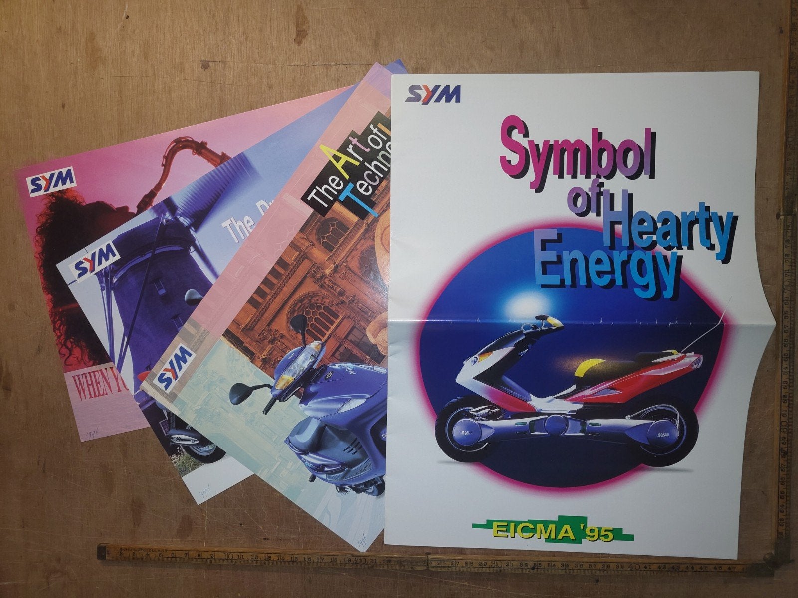 Reklame folders Sym brommers, Ophalen of Verzenden, Zo goed als nieuw