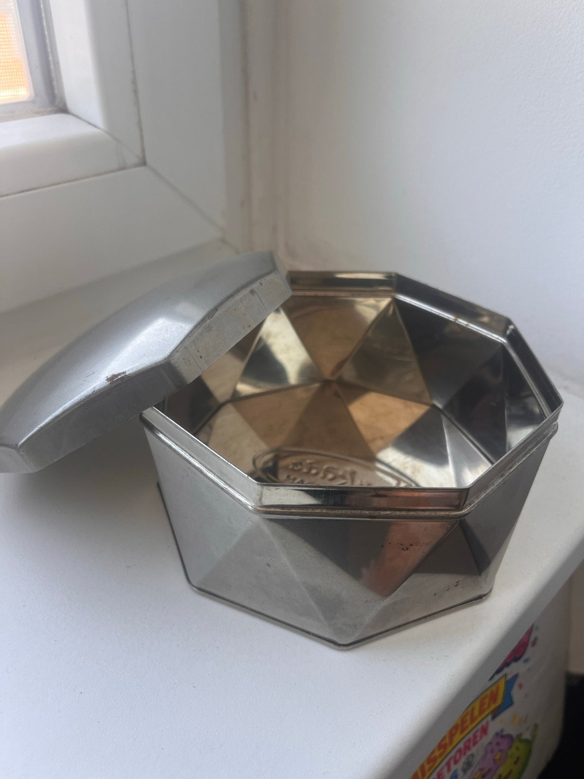 Vintage Verkade blik Escher Koh-I-Noor, Ophalen of Verzenden, Gebruikt, Koek(jes), Verkade
