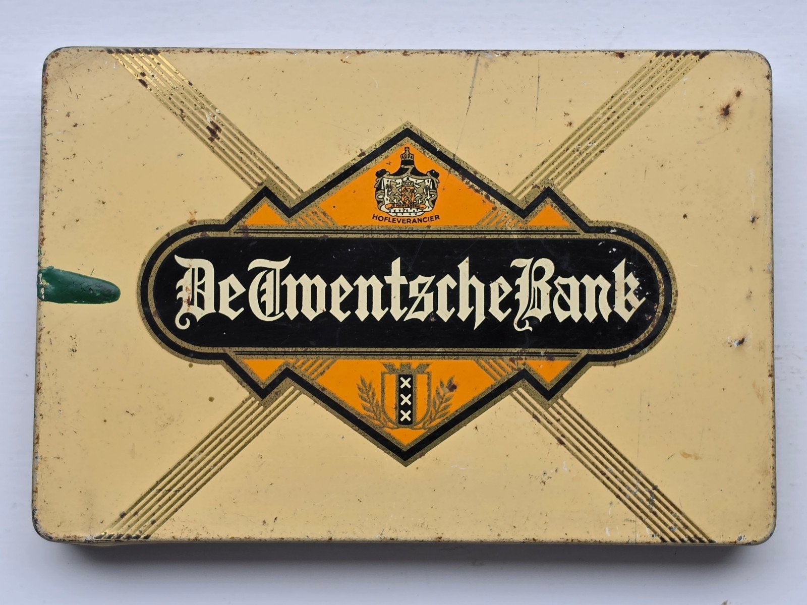 De Twentsche Bank Utrecht sigaren blik, Verzamelen, Ophalen of Verzenden, Gebruikt, Overige