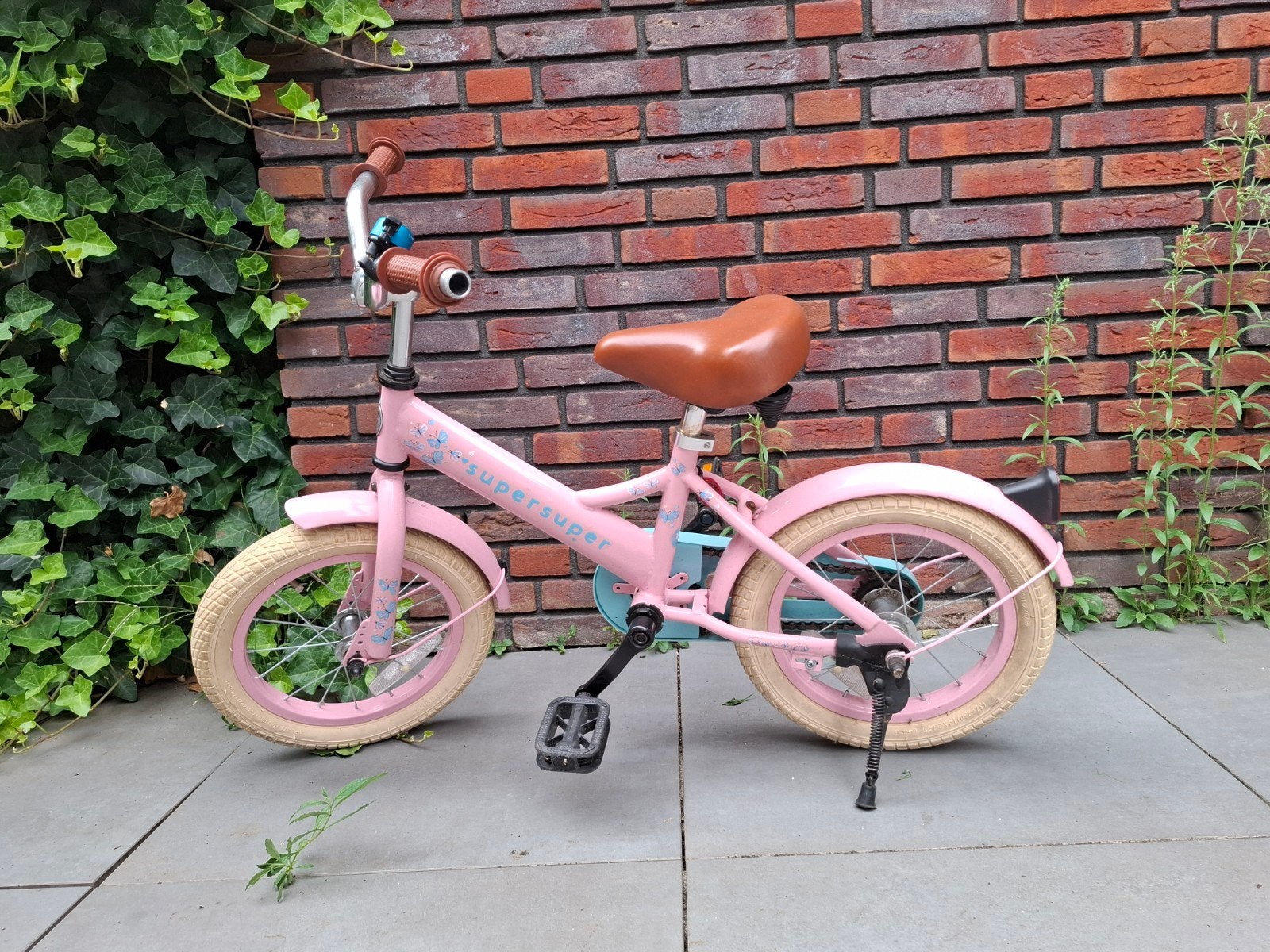 Roze Meisjesfiets - Supersuper - in goede staat, Ophalen, Terugtraprem, 16 tot 20 inch, Zo goed als nieuw