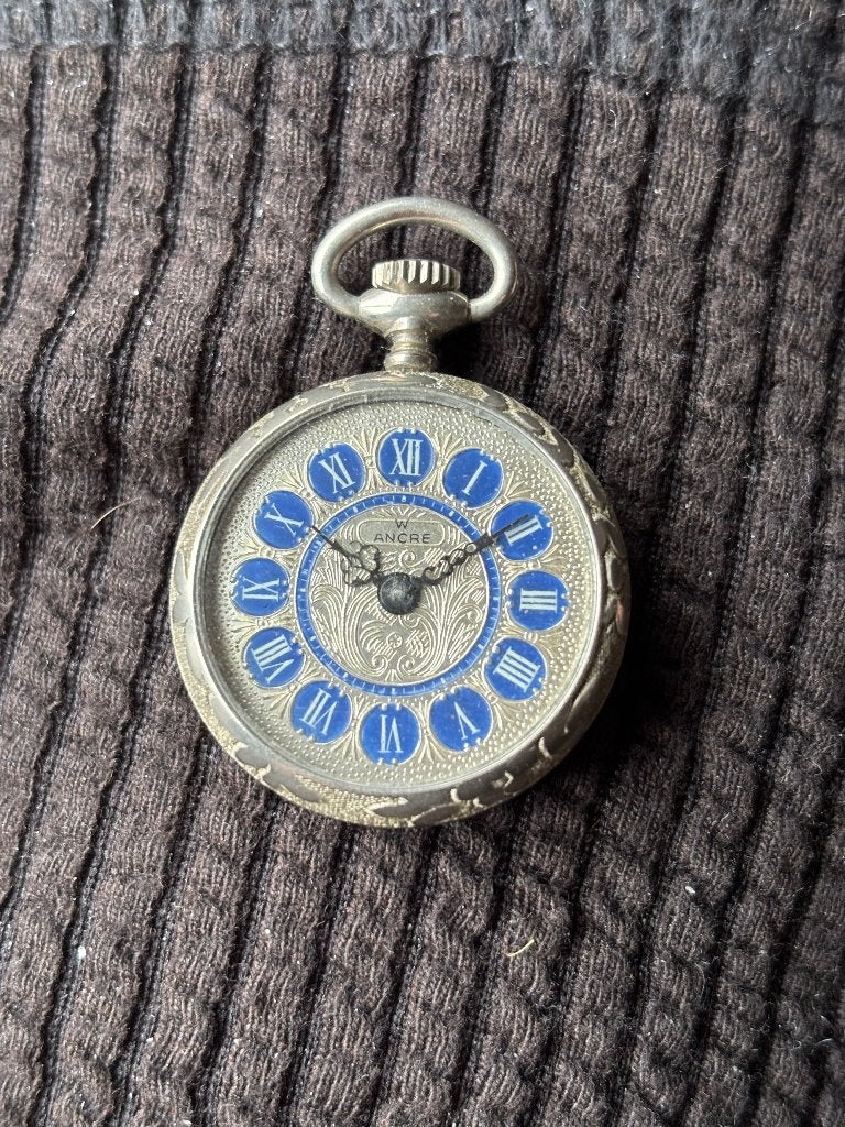 Vintage W Ancre Dames Hanghorloge, Overige merken, Overige materialen, Zakhorloge, Gebruikt
