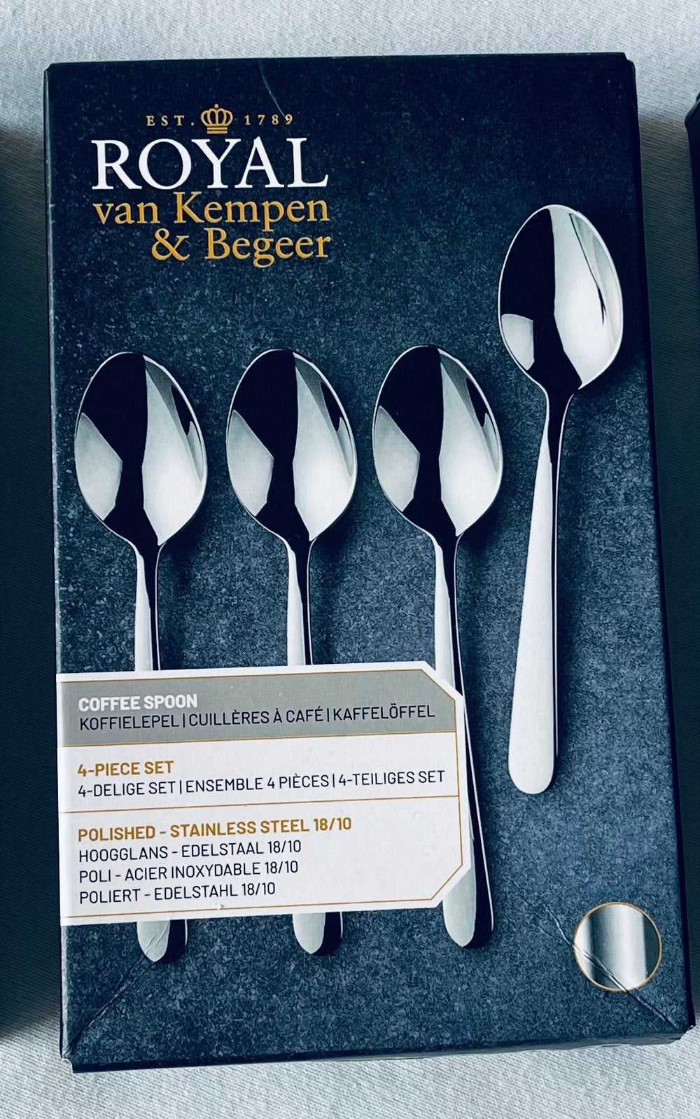 Koffielepels (set van 4 lepels) - Royal Van Kempen & Begeer, Royal Van Kempen & Begeer, Bestekset, Overige typen, Nieuw