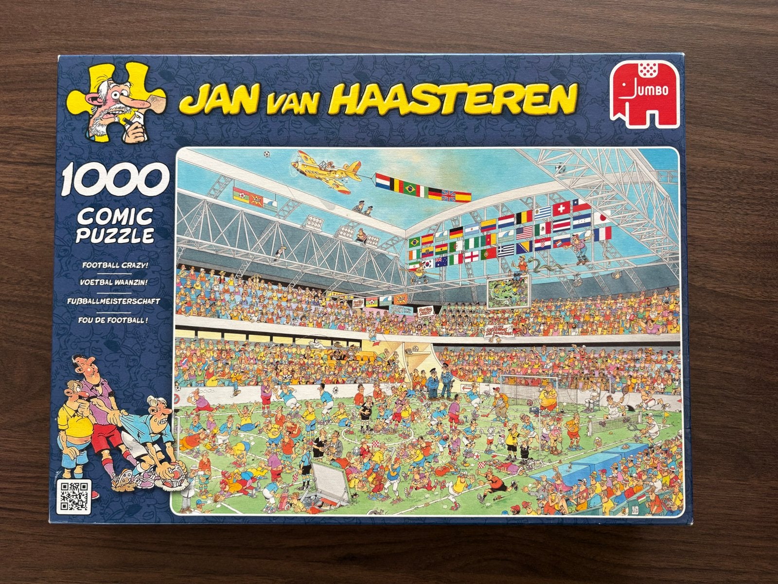 Jan van Haasteren Voetbal Waanzin 1000 stukjes, Ophalen, 500 t/m 1500 stukjes, Zo goed als nieuw, Legpuzzel