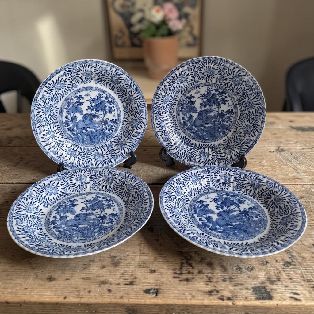 4  Borden Mosa Maastricht, Blauw-Wit Chinoiserie, Ophalen of Verzenden