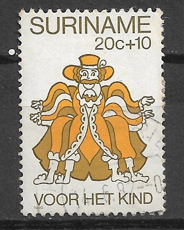 Suriname 1980 Kinderzegels Surinaamse vertellingen, Verzenden, Gestempeld