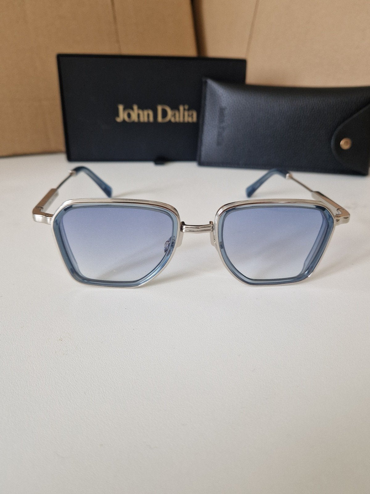 John Dalia André, Overige merken, Zonnebril, Blauw, Ophalen of Verzenden
