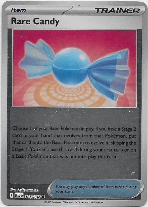 Mega Evolution,  Rare Candy [reverse] 125/132, Verzenden, Nieuw, Losse kaart