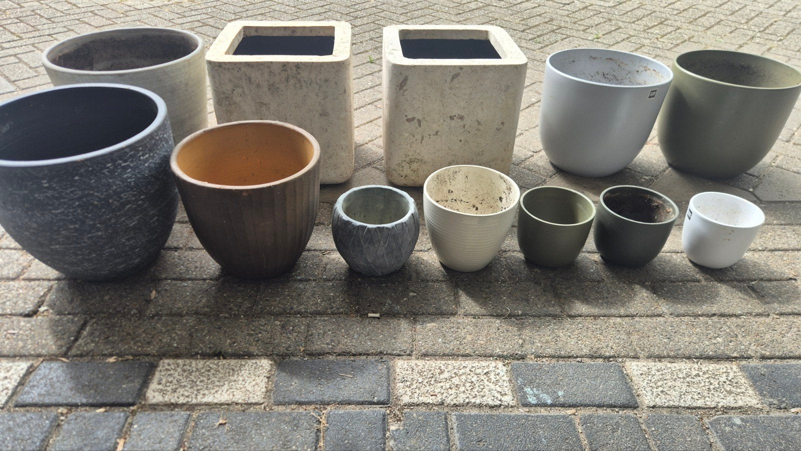 Diverse bloempotten, Gebruikt, Binnen, Minder dan 40 cm, Ophalen