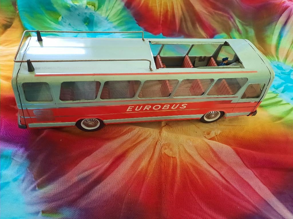Touringcar van blik, Verzamelen, Ophalen of Verzenden, Gebruikt, Auto's