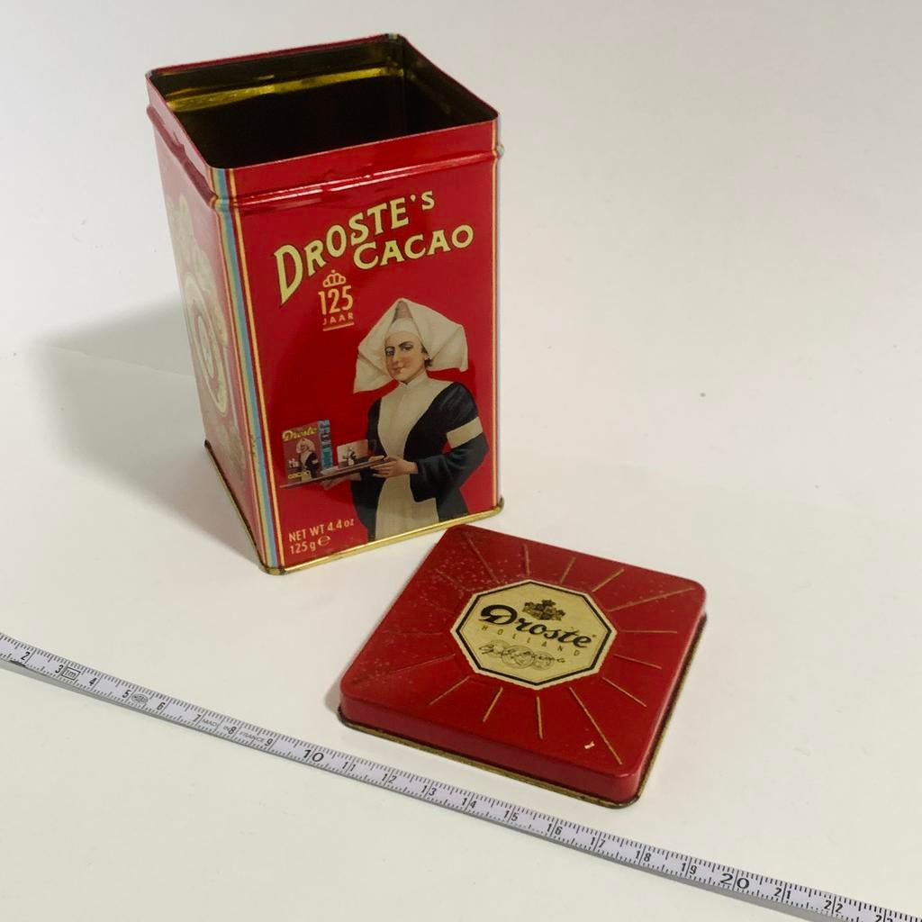Vintage Droste Cacao Blik - 125 Jaar Jubileum Editie, Verzamelen, Blikken, Ophalen of Verzenden, Zo goed als nieuw, Overige, Droste