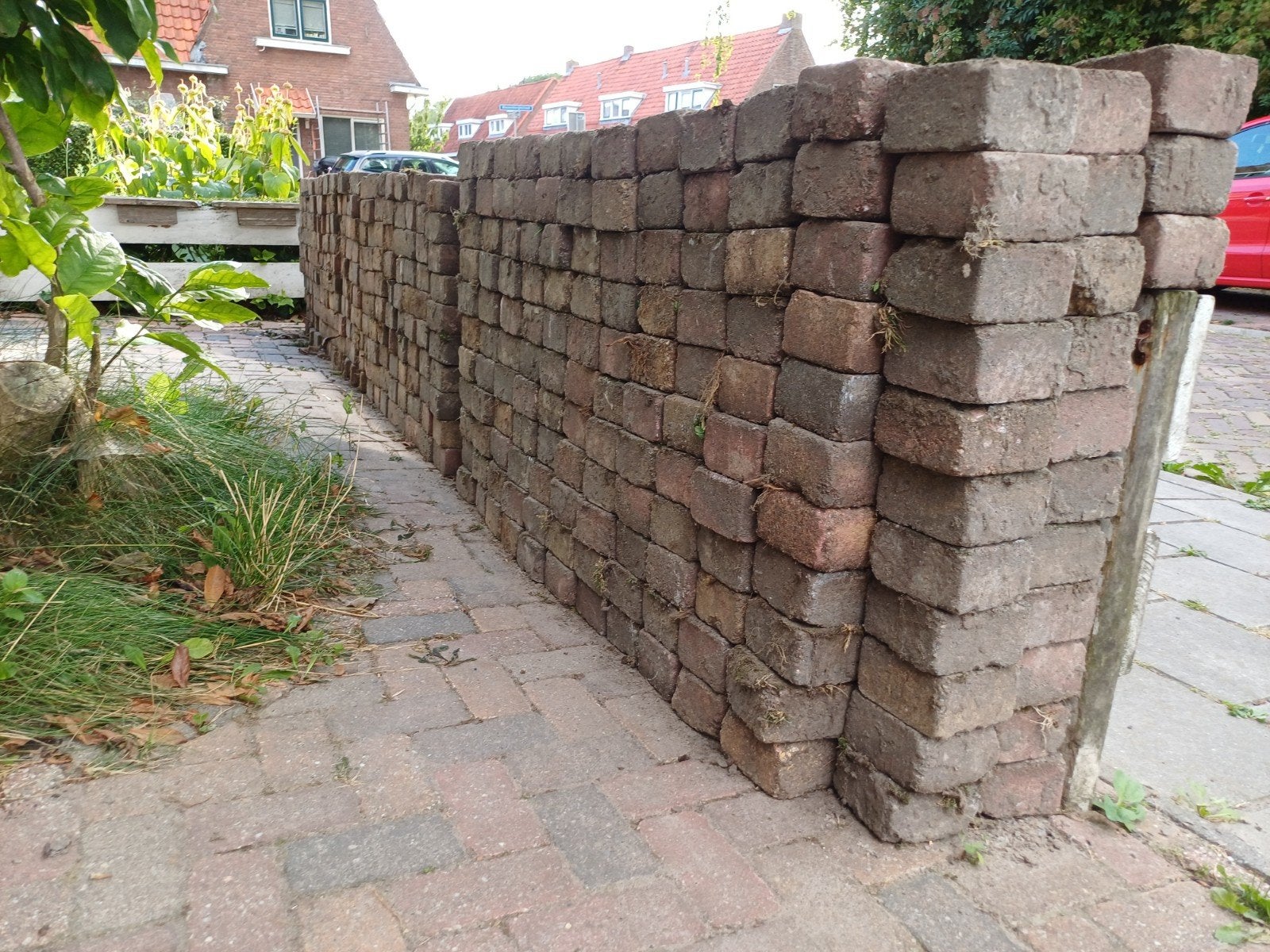 Gratis af te halen gebruikte terrasklinkers10x10, Ophalen, Gebruikt, Beton, Klinkers