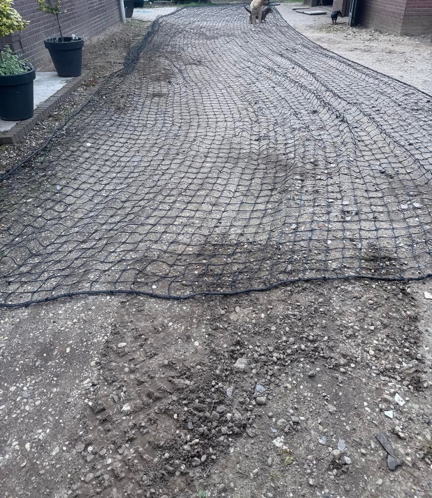 Zwart net, Tuin en Terras, Ophalen, Gebruikt, 20 meter of meer, Gaas