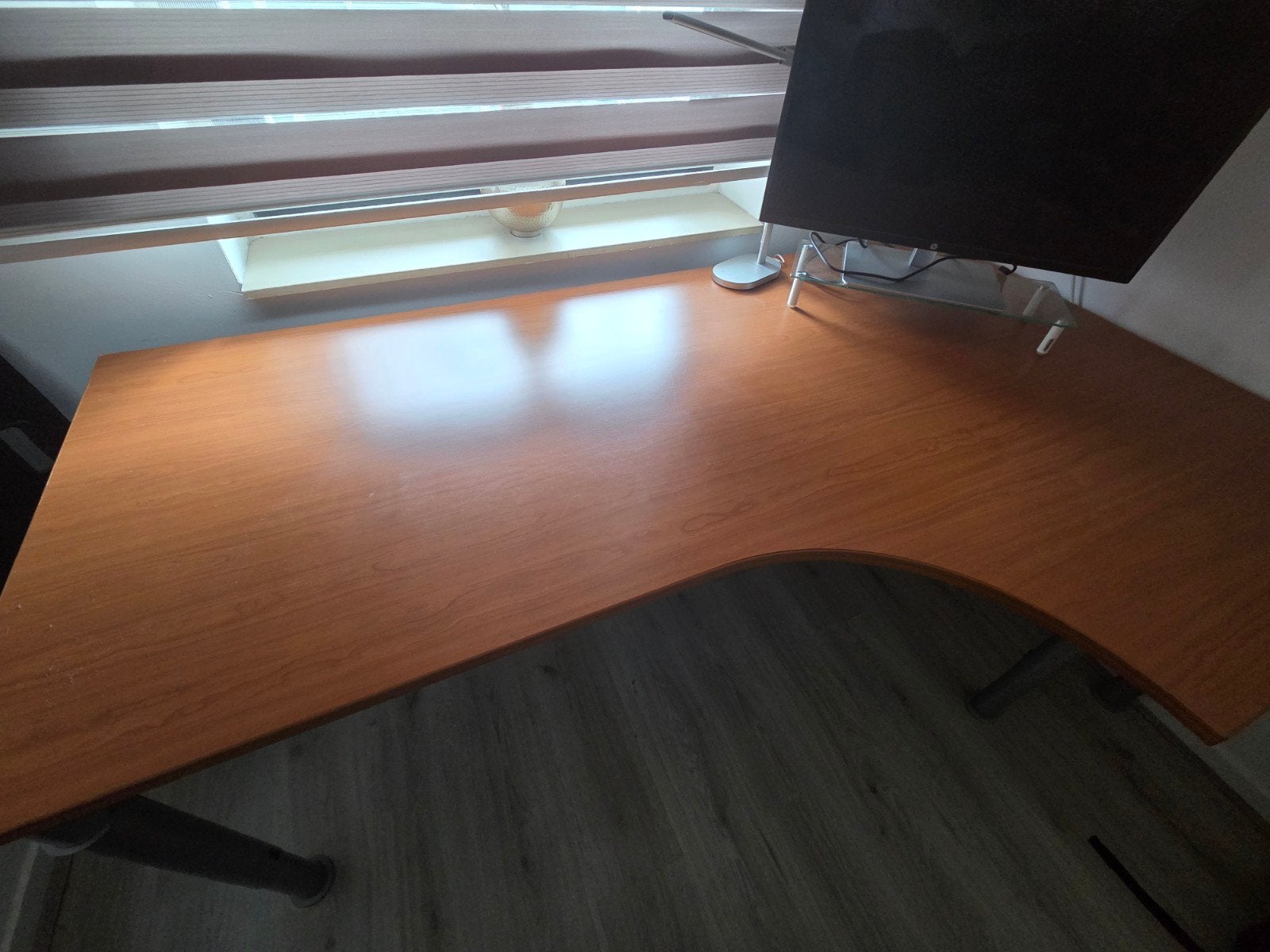 Hoekbureau 120x200x75,5 cm - smalle deel 80cm, Huis en Inrichting, Bureaus, Ophalen, Zo goed als nieuw, Hout, Hoekbureau