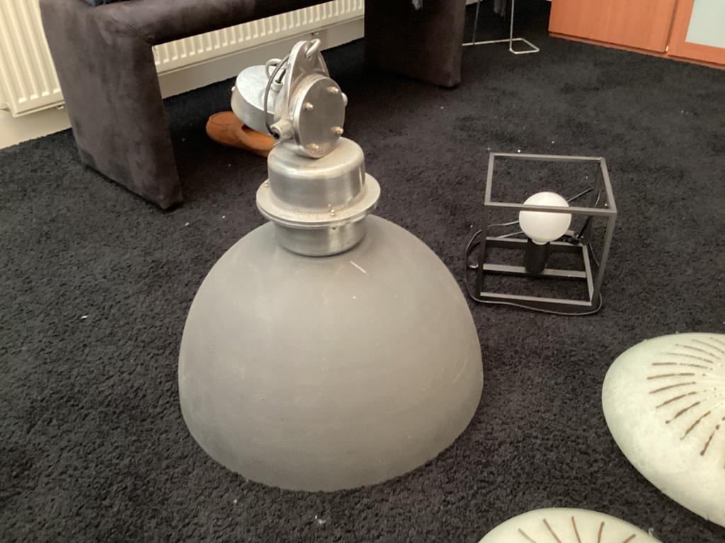 Set lampen compleet, Huis en Inrichting, Lampen | Plafondlampen, Ophalen of Verzenden, Zo goed als nieuw, Glas