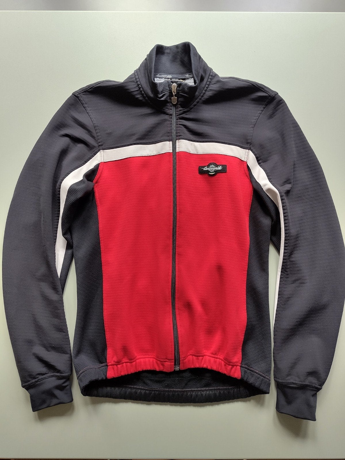 Warm dames fietsjack Campagnolo zwart-rood maat S, Ophalen of Verzenden, Zo goed als nieuw, Kleding