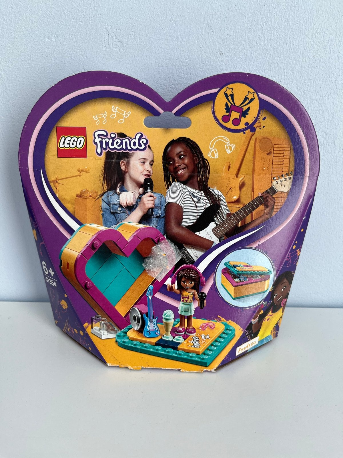 LEGO Friends Andrea's Hartdoosje (41354) - Compleet, Kinderen en Baby's, Lego, Friends, Ophalen of Verzenden, Zo goed als nieuw