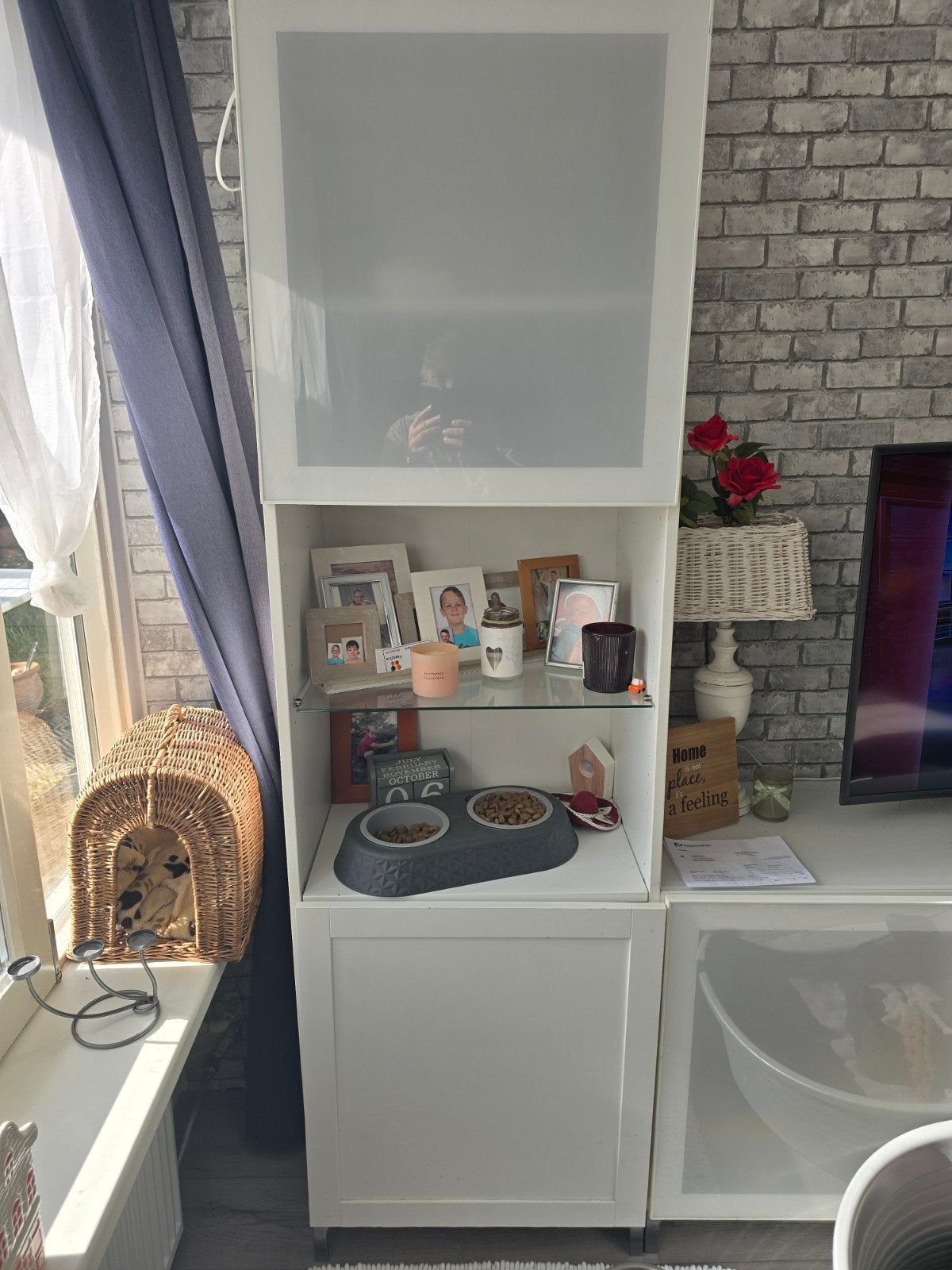 IKEA Besta TV-meubel en opbergkast - Wit met lades, Gebruikt, Modern, Scandinavisch, 200 cm of meer, Overige houtsoorten