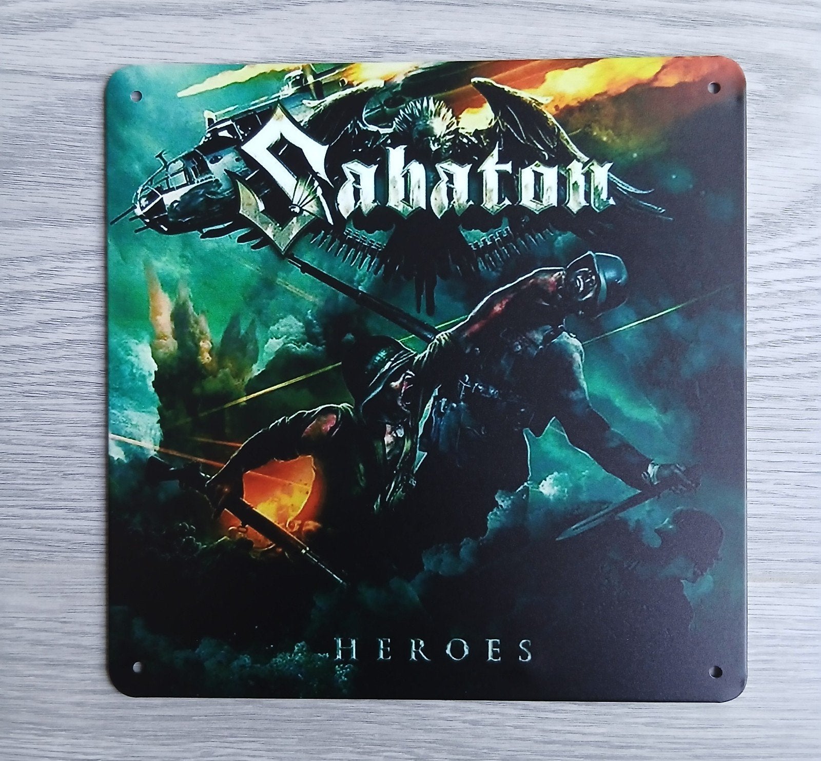 Sabaton Heroes 20x20 cm Metalen Reclamebord, Verzamelen, Ophalen of Verzenden, Nieuw, Poster, Artwork of Schilderij