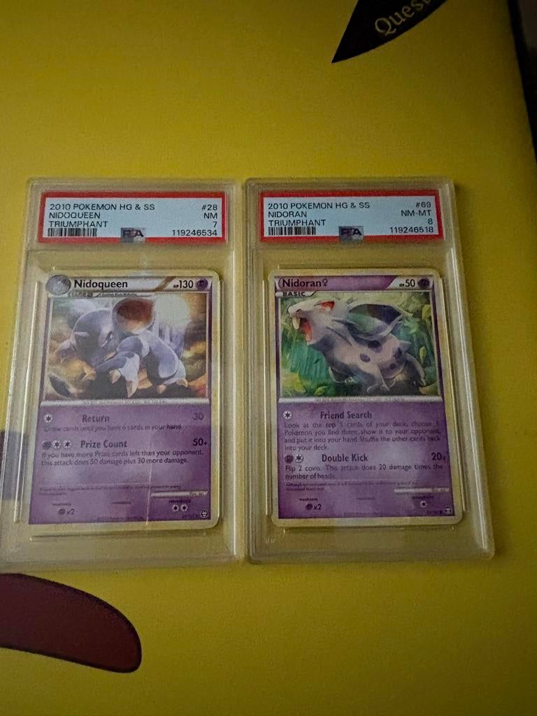 Set van Nidoqueen en Nidoran (2010) Pokemon HG & SS, Ophalen of Verzenden, Zo goed als nieuw, Meerdere kaarten