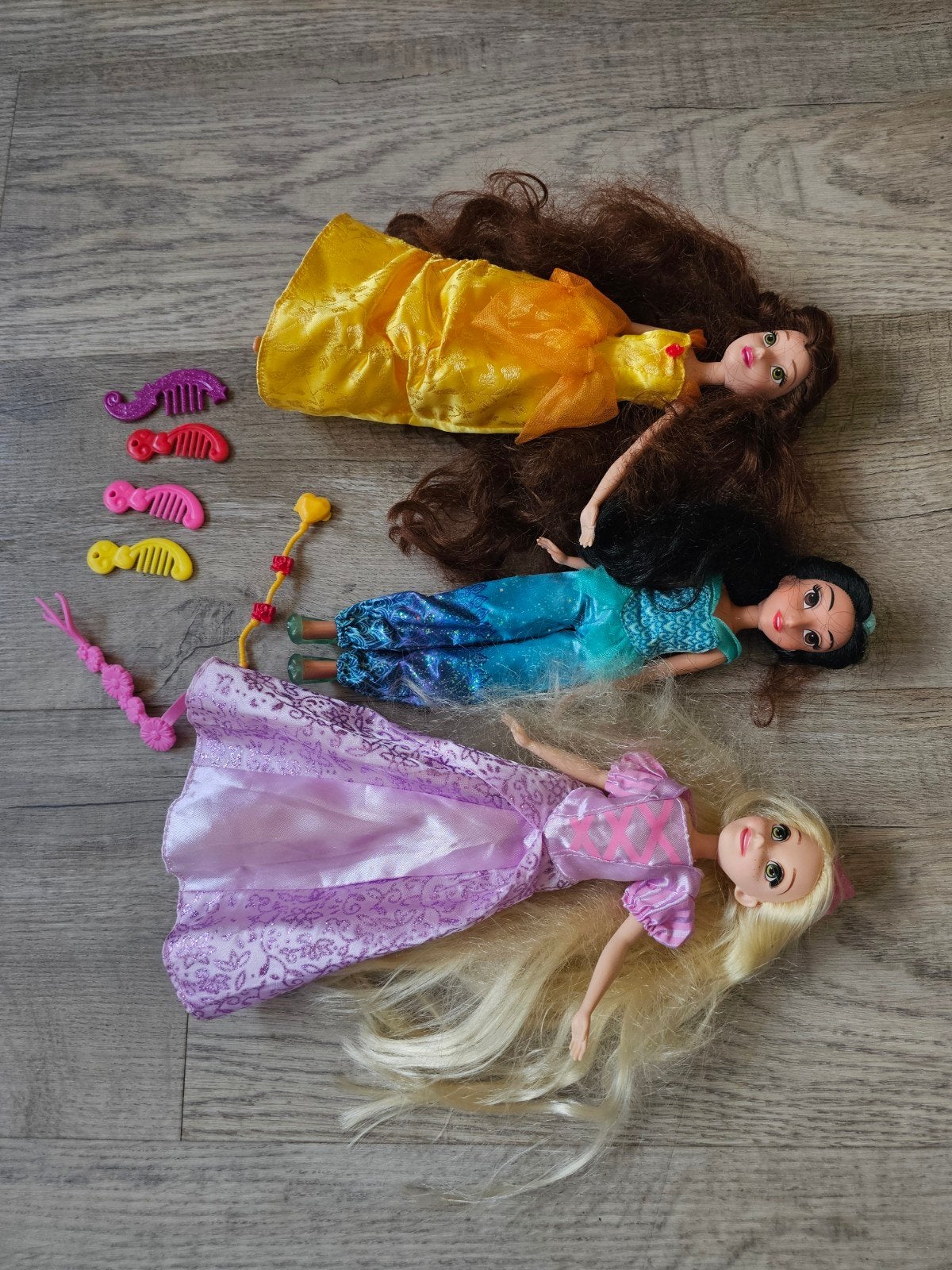 Disney prinsessen poppen set met accessoires, Ophalen, Gebruikt, Overige typen
