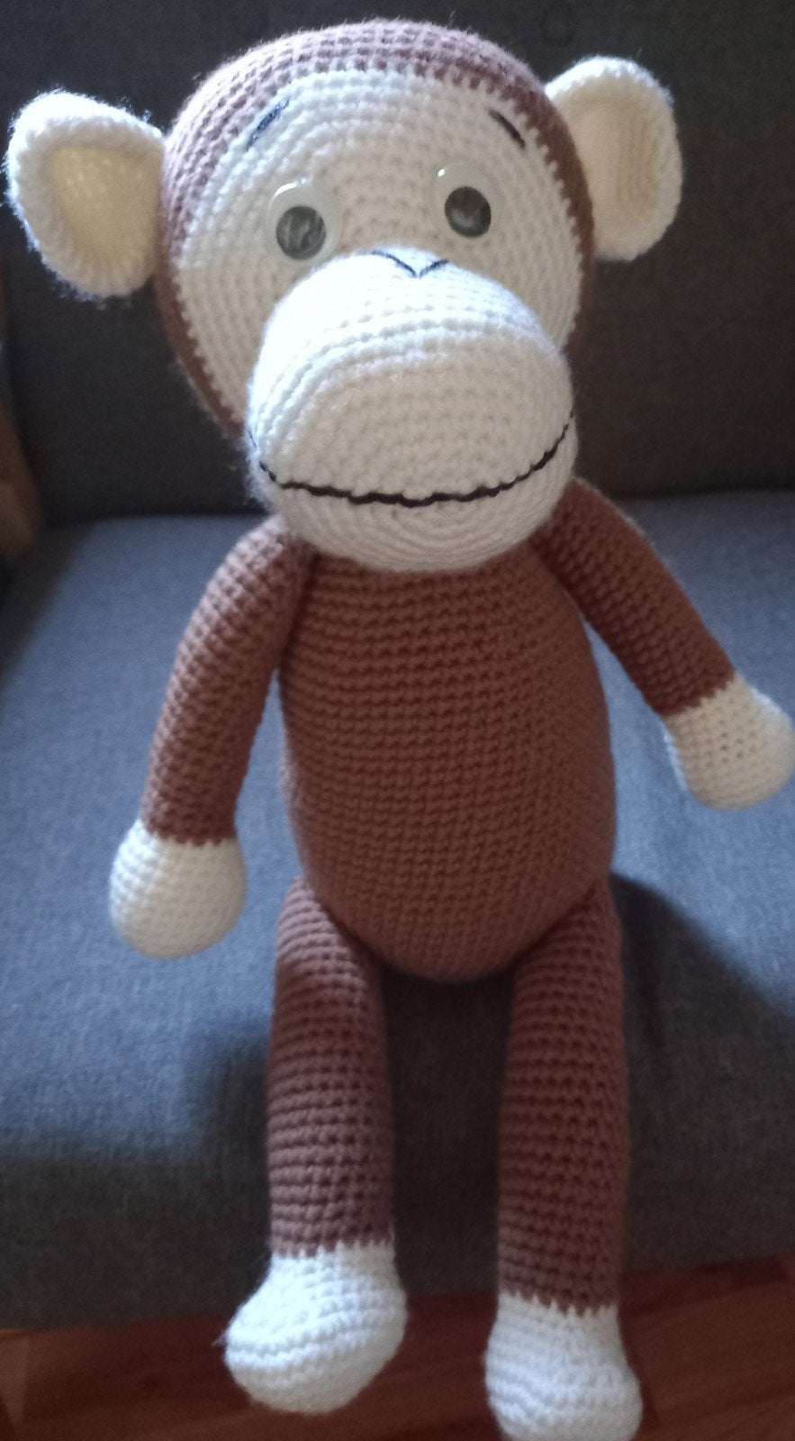 Gehaakte Aap Knuffel, Overige merken, Nieuw, Ophalen of Verzenden, Bruin