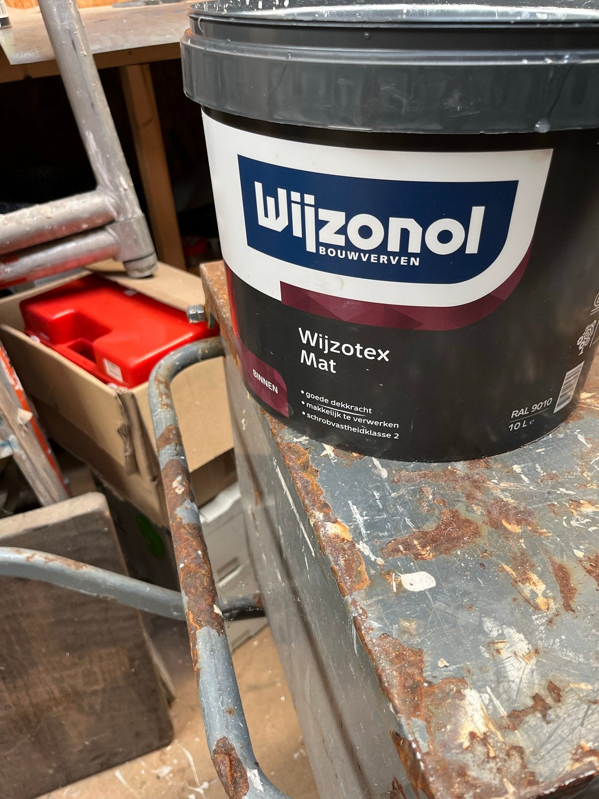 Wizonol Wijzotex Mat Verf - RAL 9010 - 10 Liter, Ophalen, 5 tot 10 liter, Wit, Verf