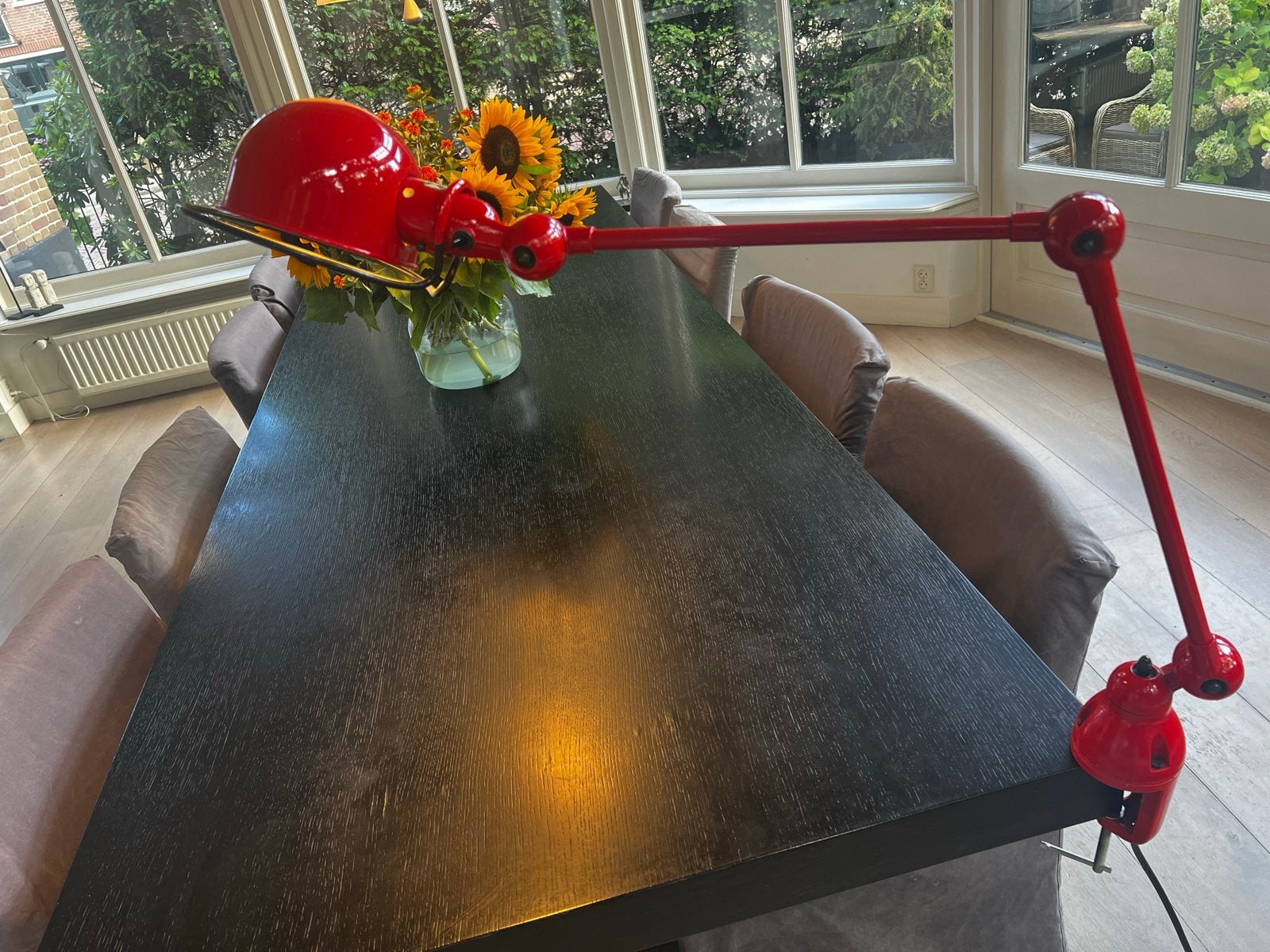 Jieldé bureaulamp rood, Made in France, Ophalen of Verzenden