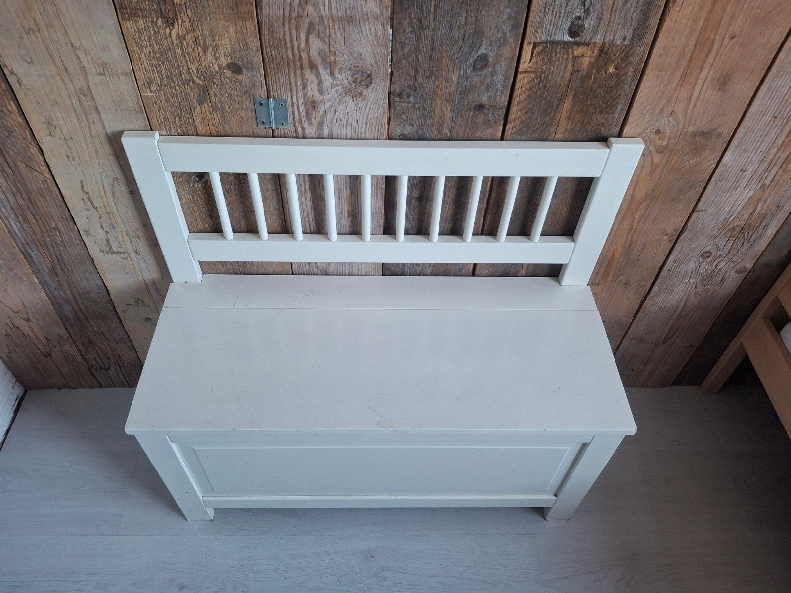 Witte houten klepbank, Huis en Inrichting, Gebruikt, Overige maten, Minder dan 75 cm, Ophalen of Verzenden