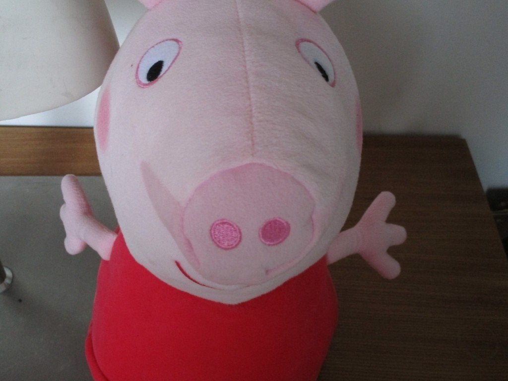 Nr.170: Leuke grote peppa pig knuffel 50 cm. hoog, Overige typen, Ophalen of Verzenden, Middelgroot (20 tot 80 cm), Meerkleurig
