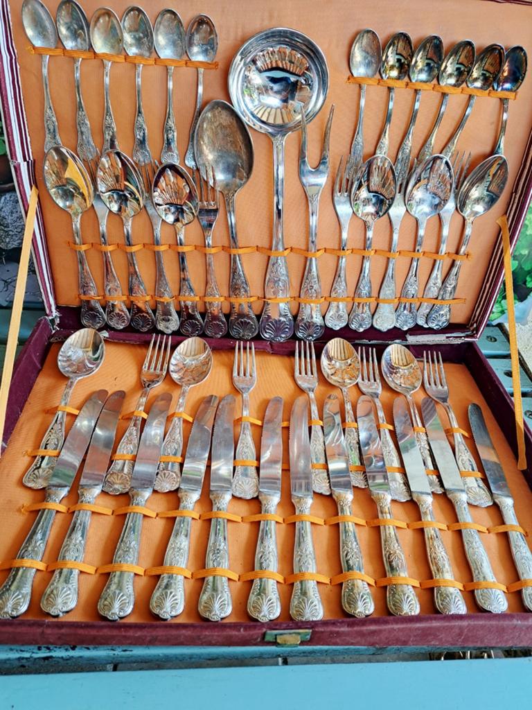 Verzilverde bestekset., Ophalen of Verzenden