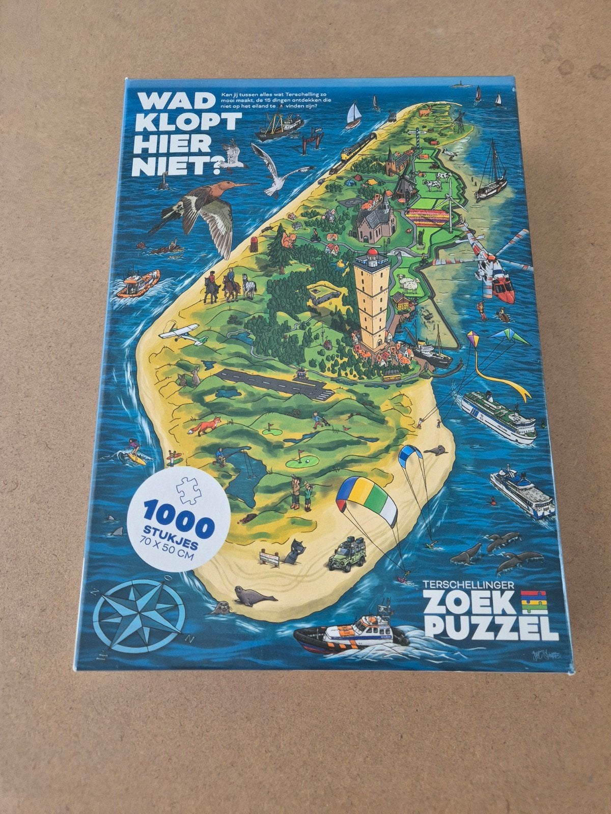 Terschellinger Zoek Puzzel - 1000 stukjes, Ophalen of Verzenden, 500 t/m 1500 stukjes, Gebruikt, Legpuzzel