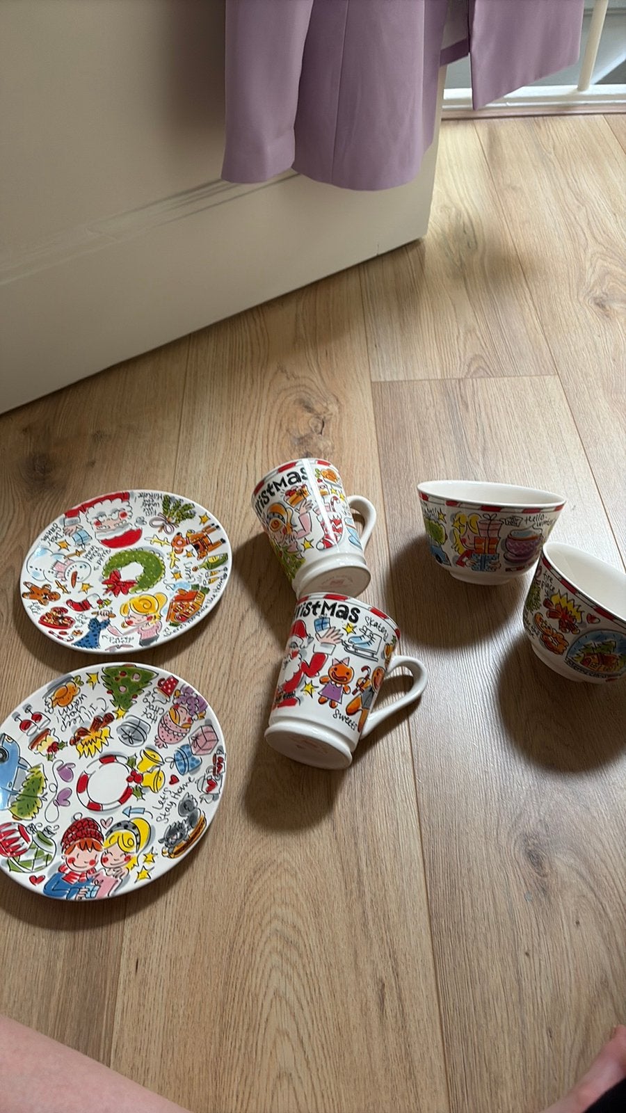 Blond Amsterdam Kerstservies, Ophalen, Zo goed als nieuw, Bord(en), Aardewerk