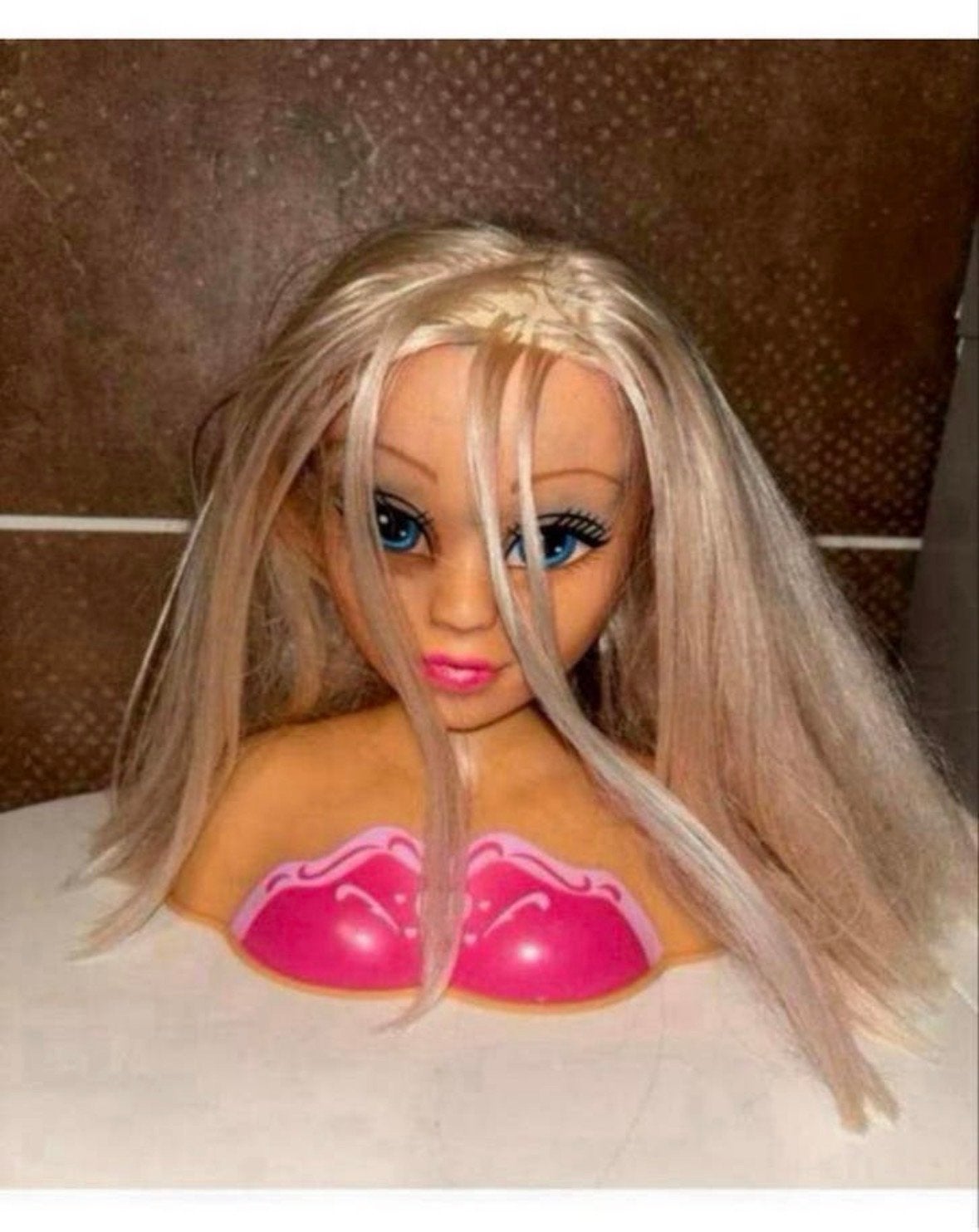 Styling pop Kaphoofd Barbie met accessoires, Ophalen of Verzenden, Gebruikt, Barbie