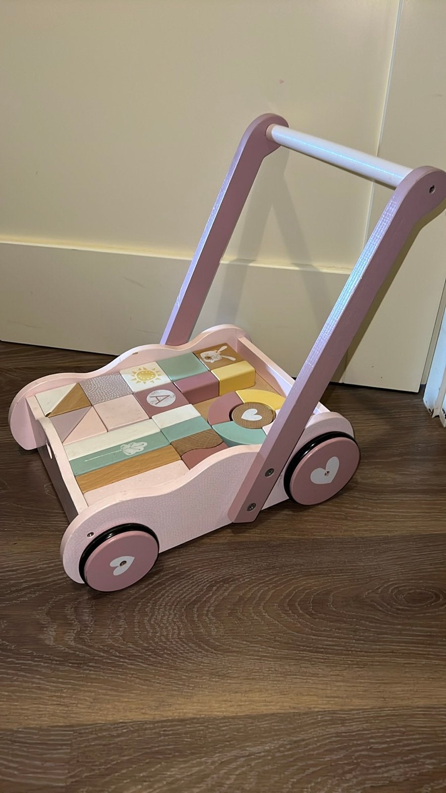 Houten blokkenkar - Little Dutch, Ophalen, Gebruikt, Overige typen, Met wieltjes