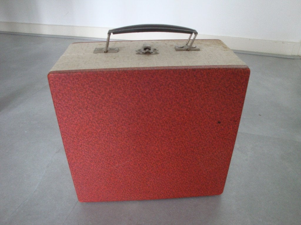 Vintage Singles Platenkoffer - Rood/Wit, Ophalen, Gebruikt, Pop