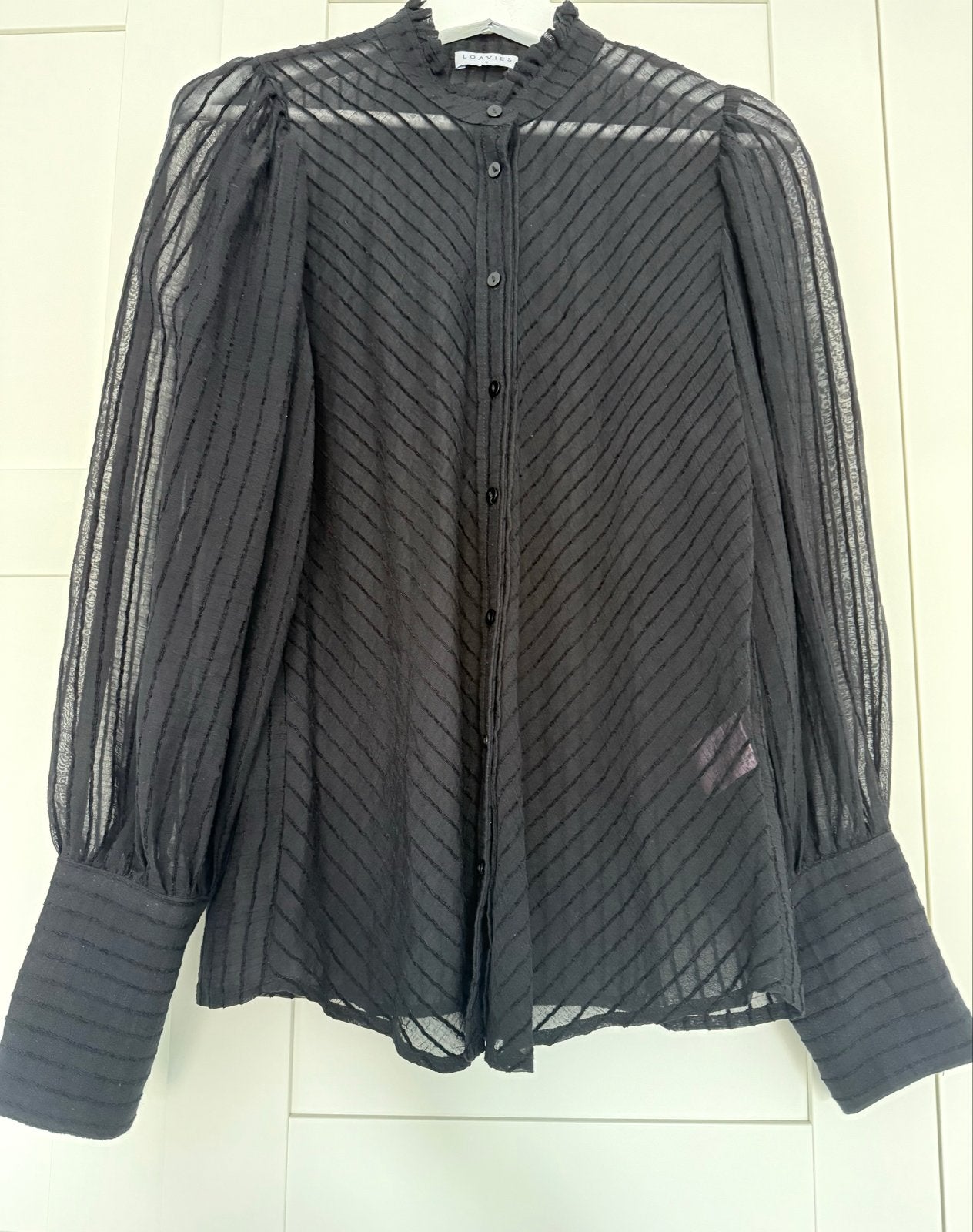 Loavies zwarte blouse maat S, Ophalen of Verzenden, Zo goed als nieuw, Maat 36 (S), Zwart