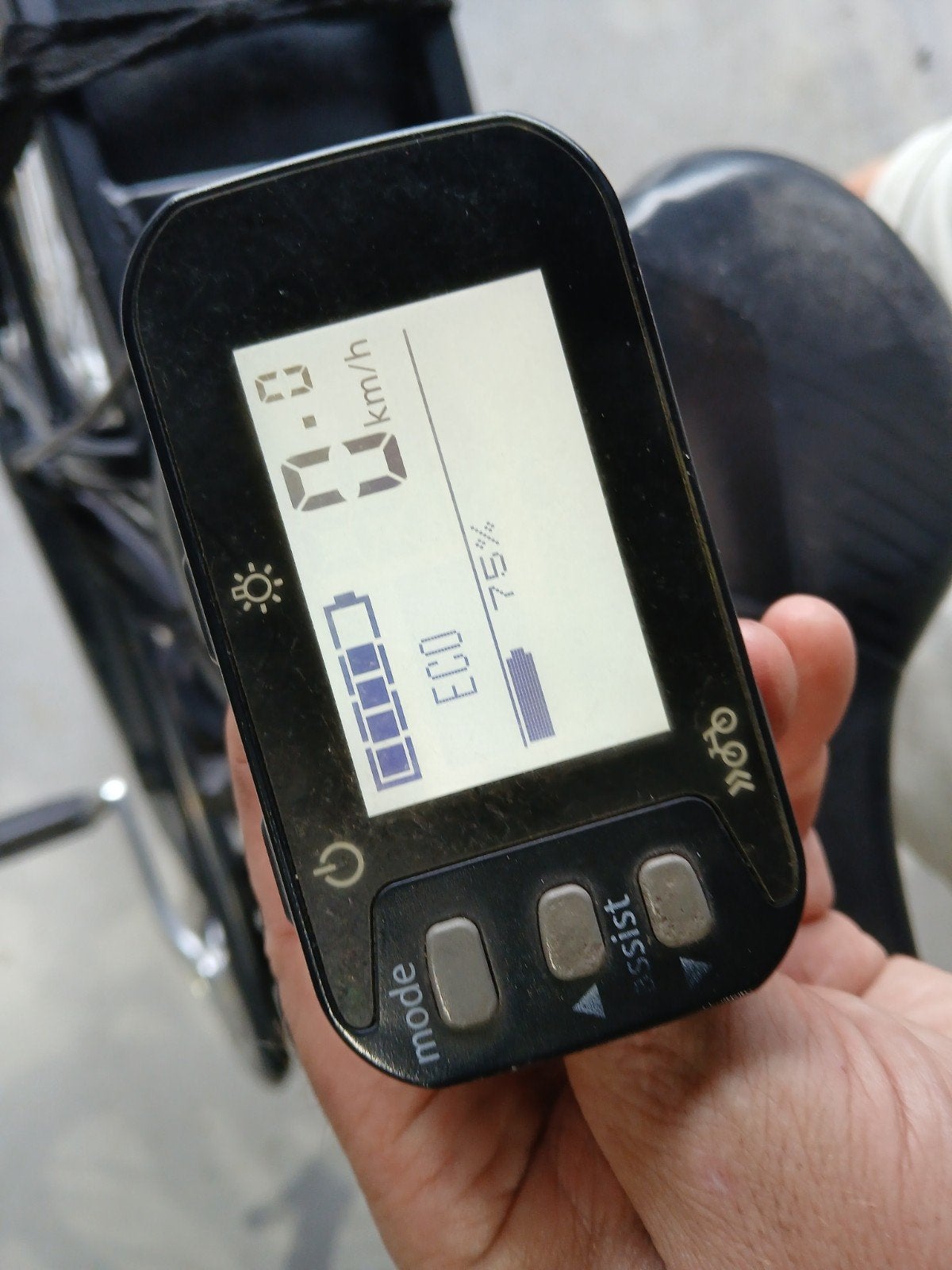 Panasonic display voor Gazelle, Fietsen en Brommers, Fietsaccessoires | Fietscomputers, Gebruikt, Ophalen