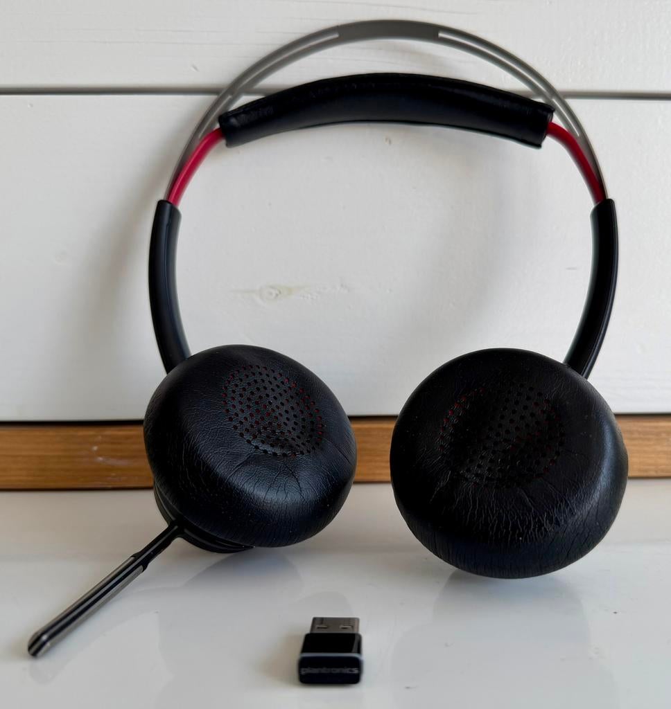 Plantronics Poly Voyager Focus B825-M UC bluetooth headset, Computers en Software, Headsets, On-ear, Ophalen of Verzenden, Zo goed als nieuw