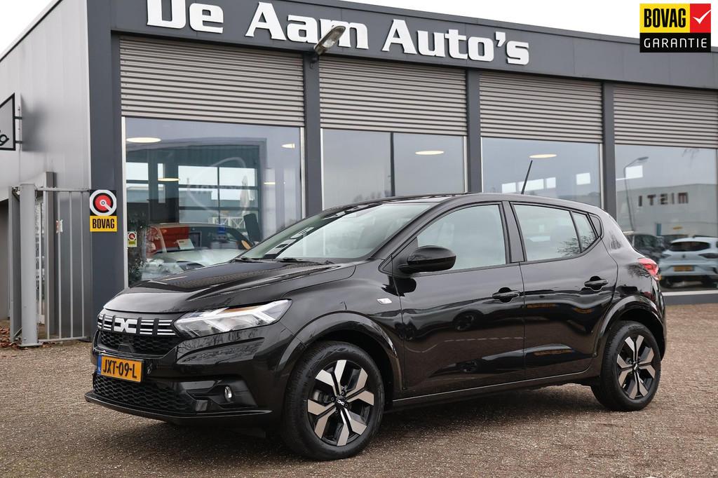 Dacia SANDERO 1.0 TCe 90 Automaat Camera Cruise Airco, LED verlichting, Stof, Gebruikt, Zwart
