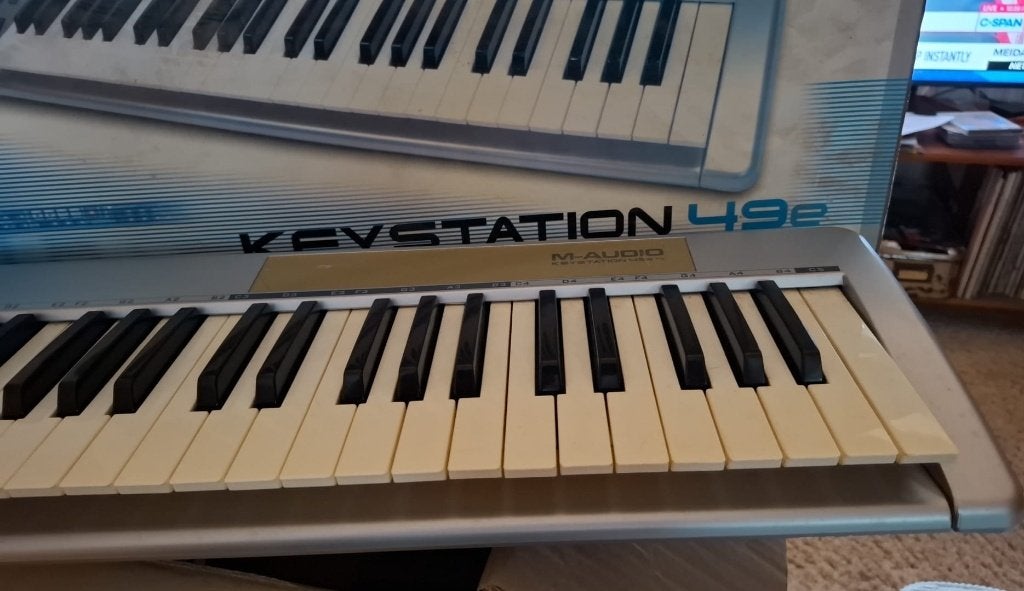 M-Audio 49e keyboard station controller 49 m audio usb, Ophalen of Verzenden, Zo goed als nieuw, Midi-aansluiting, 49 toetsen