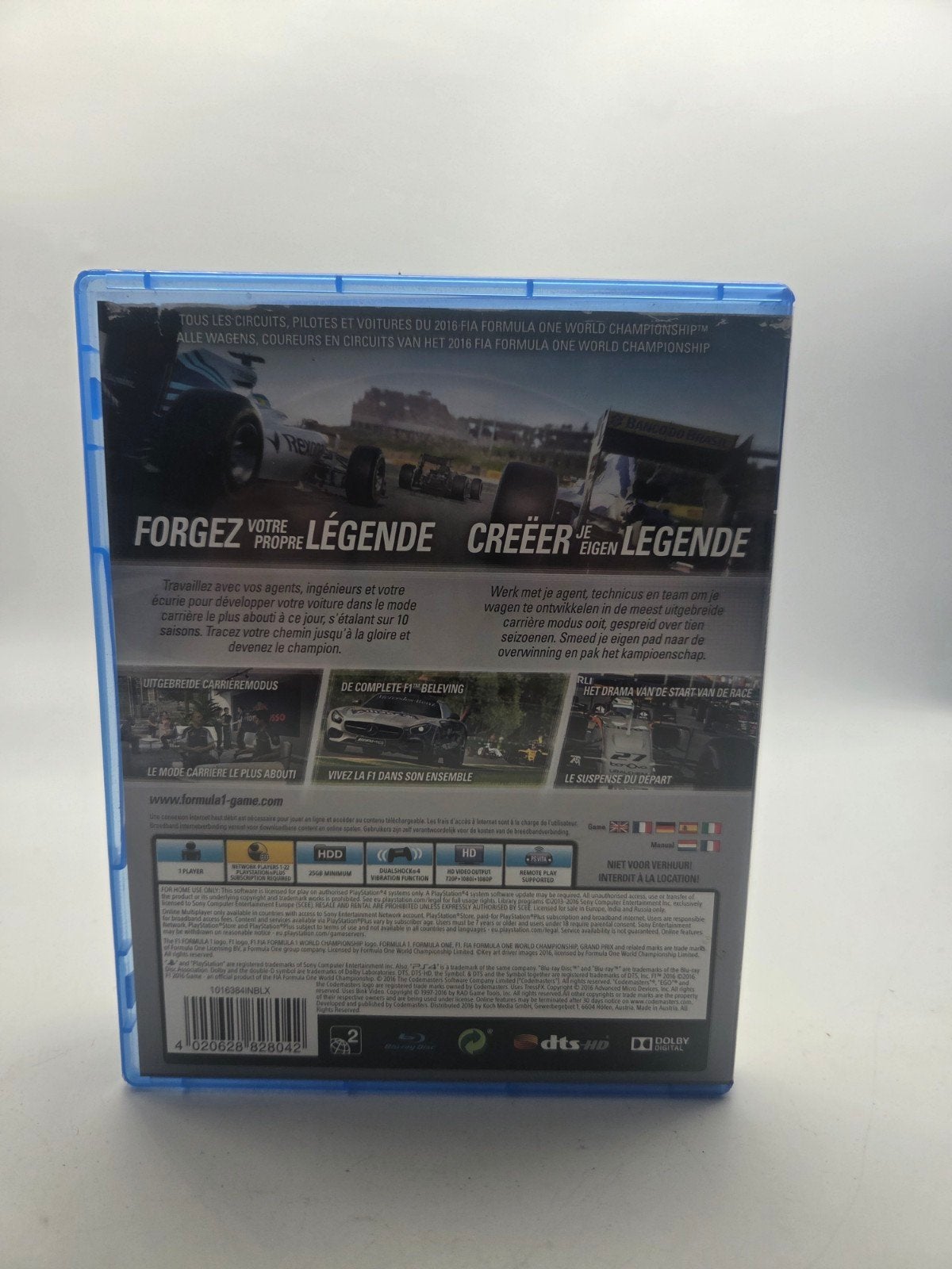 F1 2016 PS4 - Racegame Formule 1, Codemasters Software Company Ltd, Stoneythorpe, Southam, Warwickshire, CV47 2DL, UK, Racen en Vliegen
