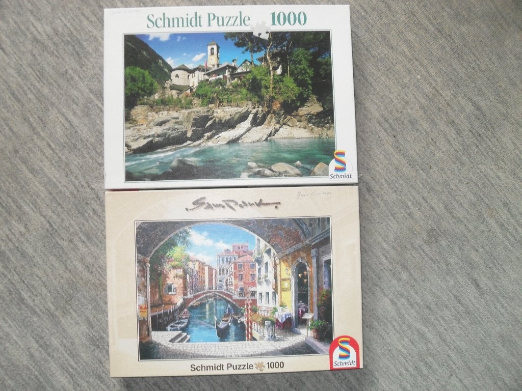 2 SCHMIDT LEGPUZZELS., Ophalen of Verzenden, 500 t/m 1500 stukjes, Zo goed als nieuw, Legpuzzel