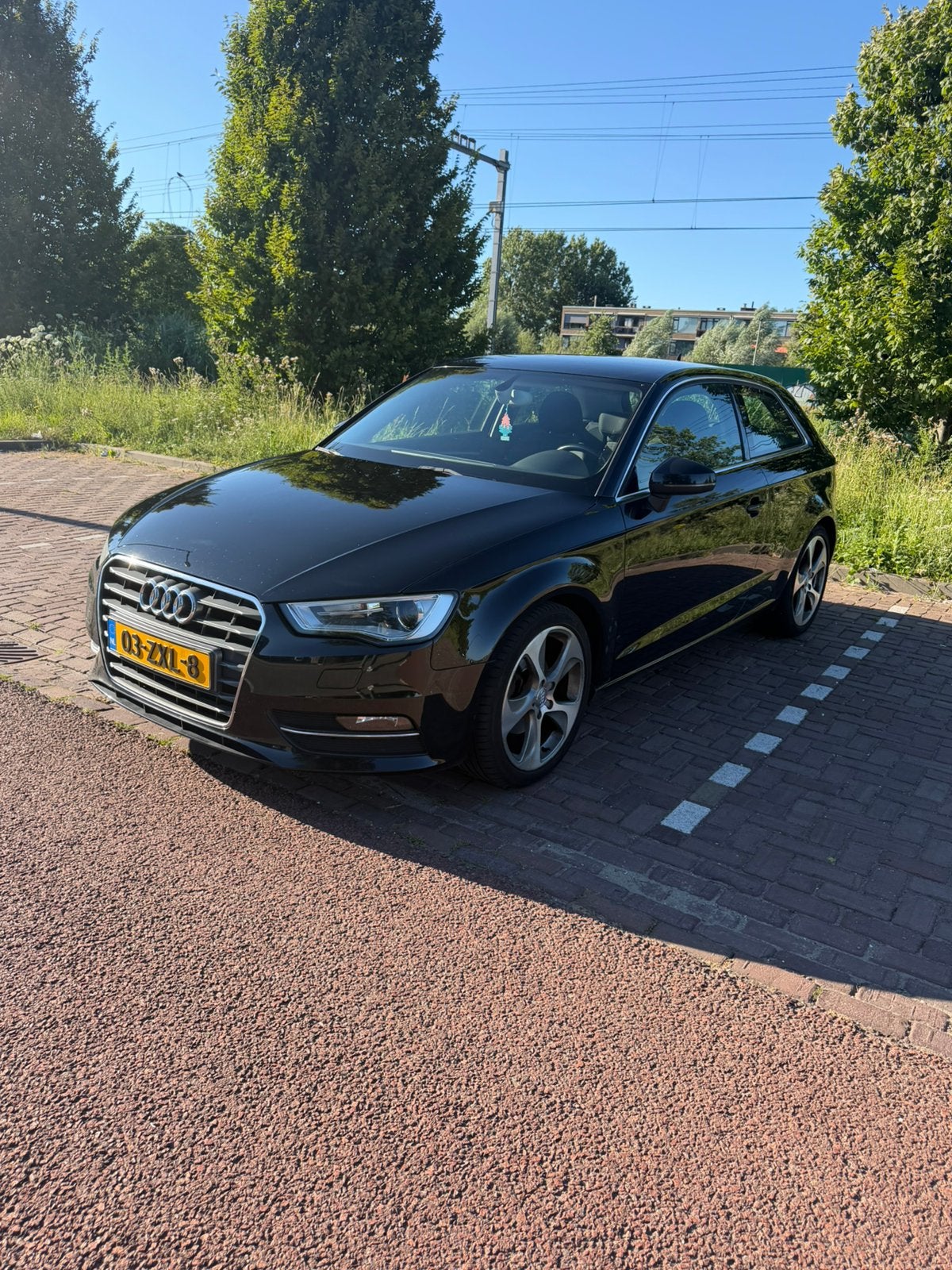 Audi A3 1.4 Tfsi 90KW 3D S-tronic 2013 Zwart, Auto's, Audi, Euro 5, Stof, Zwart, 4 cilinders