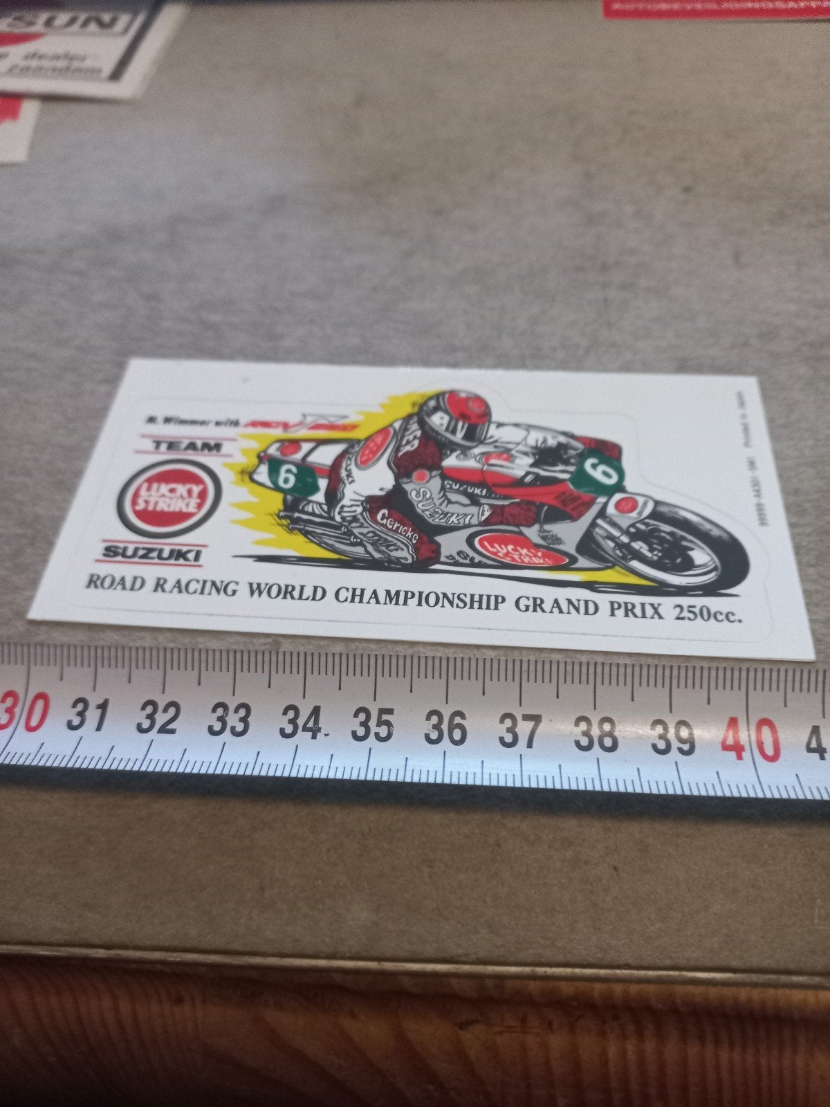 Vintage Suzuki Road Racing Grand Prix 250cc Sticker, Ophalen of Verzenden