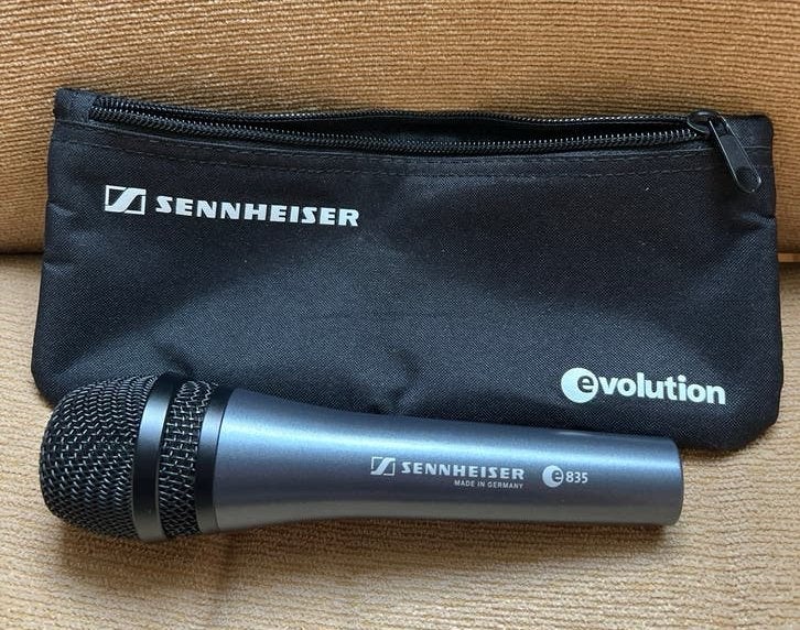 Sennheiser E 835 Zangmicrofoon met etui, Muziek en Instrumenten, Microfoons, Zo goed als nieuw, Zangmicrofoon, Ophalen of Verzenden