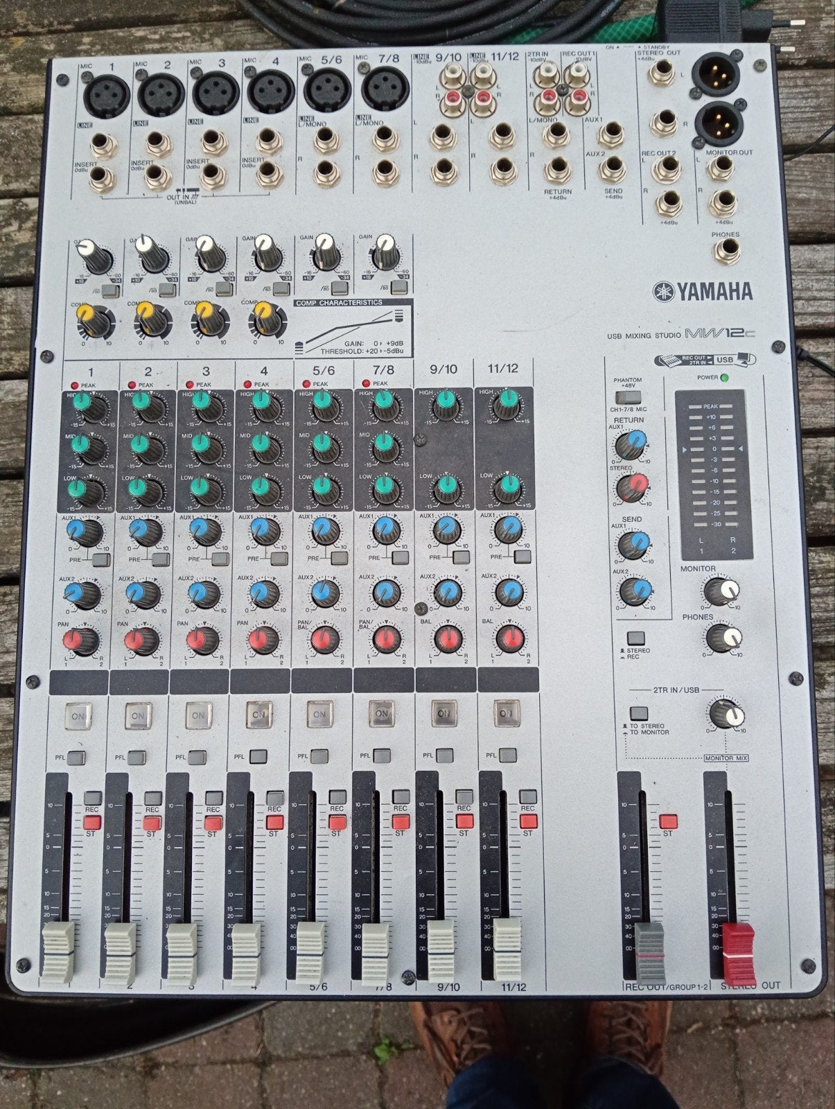 Yamaha MW12cv usb mengpaneel, Ophalen of Verzenden, Gebruikt, 10 tot 20 kanalen, Microfooningang